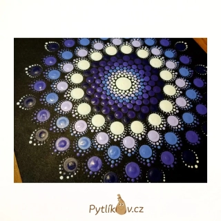 Obrázek tečkovaná mandala 20x20 cm